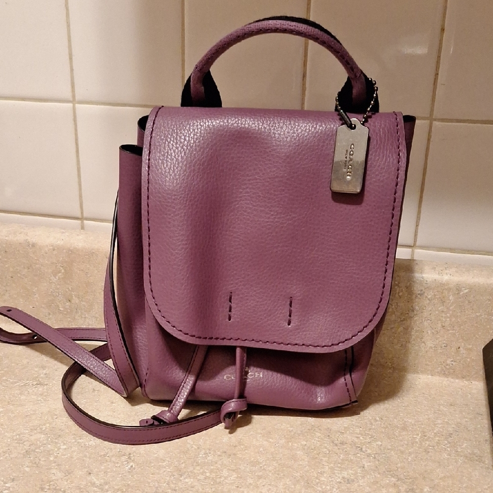 Coach Purple Leather Mini Backpack